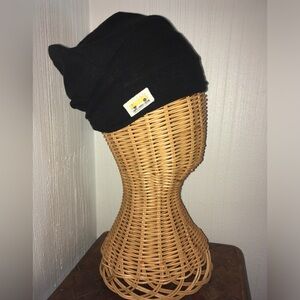 New black hemp happy camper slouch beanie fall outdoor hat unisex